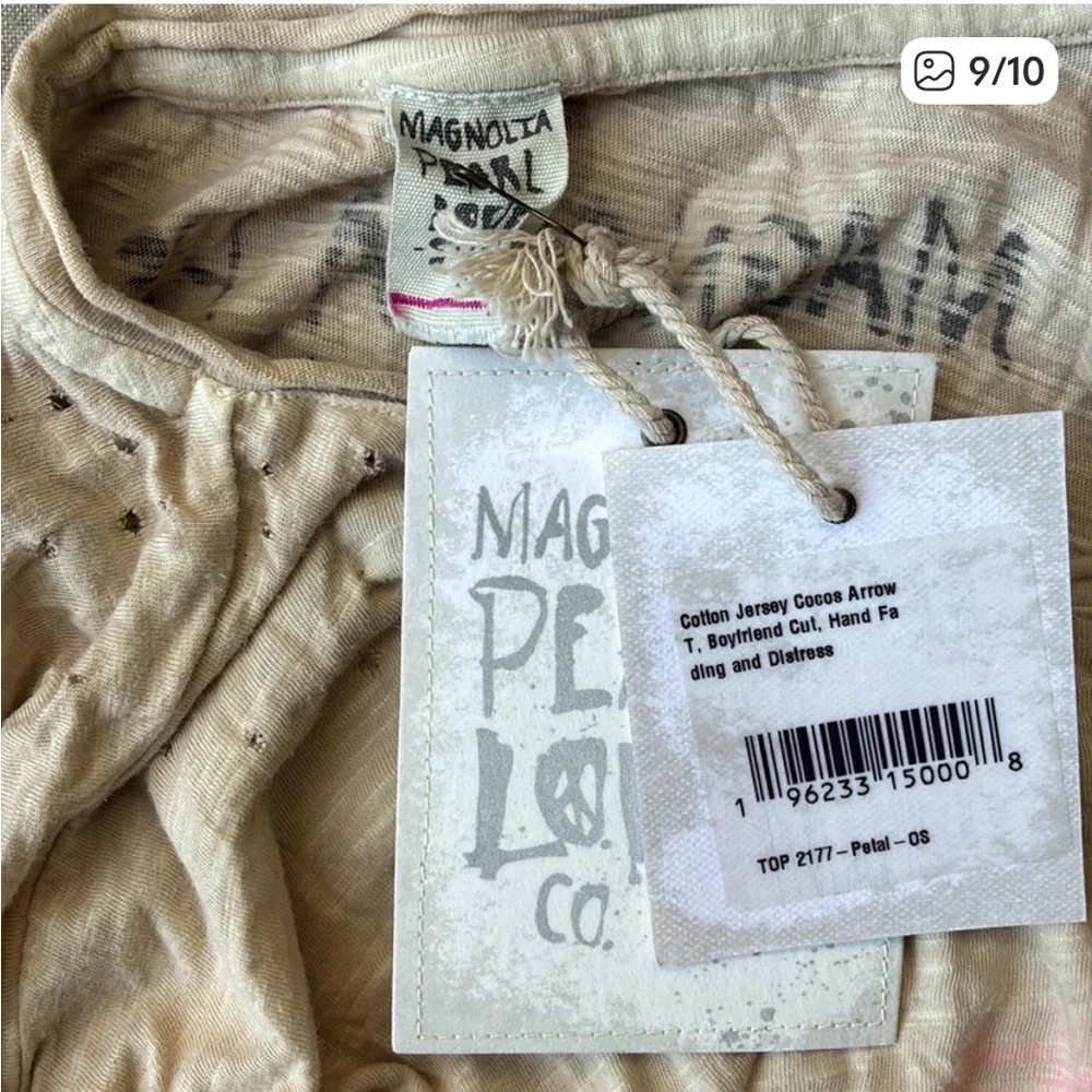 NWT🐱Magnolia Pearl 💯 Cotton Coco's Arrow Tee in Petal One Size Fits Most - Picture 9 of 10